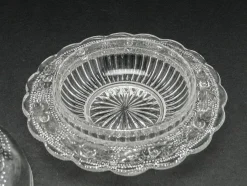 Art Deco Butterdose von Krosno Glassworks, Polen, 1930er