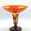 Art Deco Cameo Glasgefäß mit Mohnblumen von Charles Schneider für Le Verre Français, 1920er