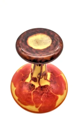 Art Deco Cameo Glasgefäß mit Mohnblumen von Charles Schneider für Le Verre Français, 1920er
