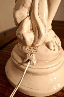 Art Deco Cherub oder Putti Tischlampe, 1960er