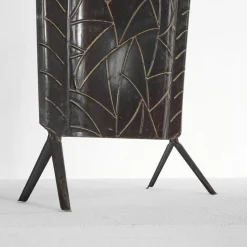 Art Deco Feuerwand aus Zinn, 1940er