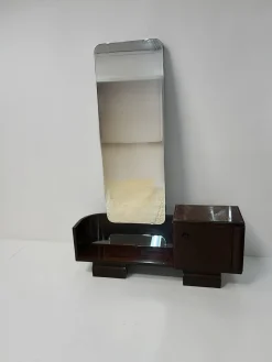 Art Deco Frisiertisch mit Spiegel aus Wurzelholz, Deutschland, 1940er-1950er
