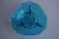 Art Deco Glas mit Fischfüßen - Wunderschönes sattes Blau von Josef Inwald, 1930er