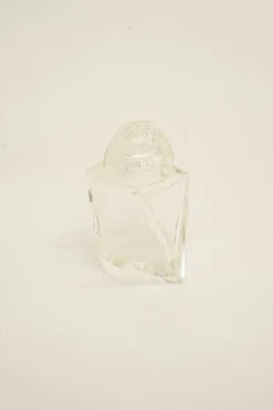 Art Deco Glas Salz & Pfeffer mit Zahnstocherhaltern, Wien, 1920er
