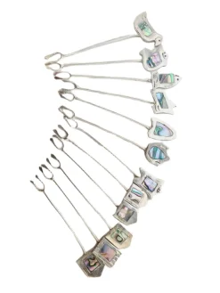 Art Deco Heringgabeln aus Silber, 1960er, 12er Set