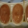 Art Deco Murano Kunstglas Kronleuchter und Hängelampe in Bernsteingelb und Creme, 2000