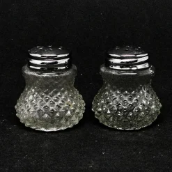 Art Deco Salzbehälter aus Kristallglas, Großbritannien, 1950er, 2er Set