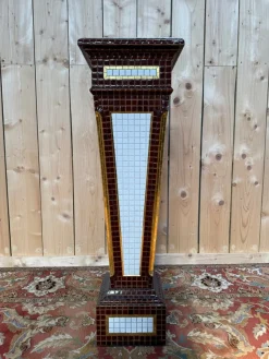 Art Deco Sockel aus glasiertem Steingut, 1920er
