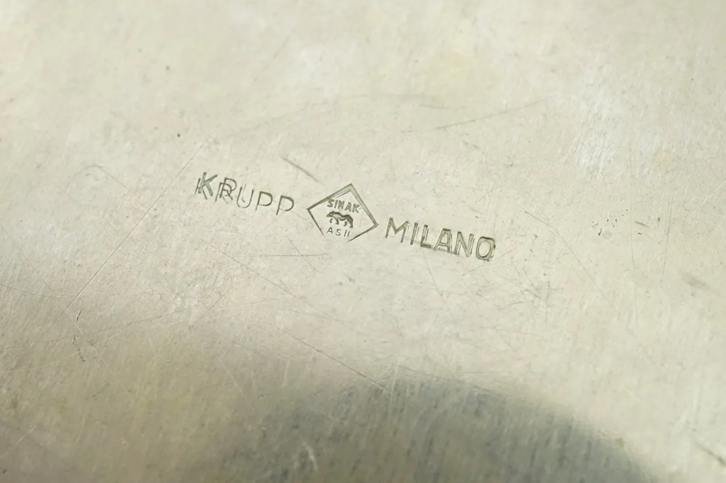 Art Deco Tafelaufsatz aus Silbermetall von Krupp Milano, 1940er