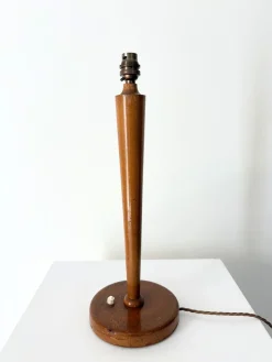 Art Deco Tischlampe aus Holz, Frankreich, 1920
