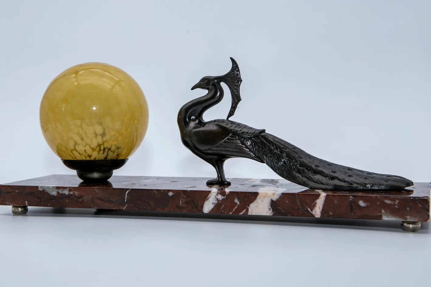 Art Deco Tischlampe mit Marmorfuß, 1930