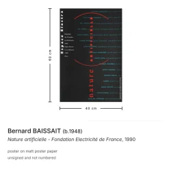 Artificial Nature - Electricité de France Foundation Poster von Bernard Baissait, 1990