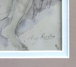 Auguste Rodin, Akt, Aquarell und Kohlezeichnung, 1890er-1910er