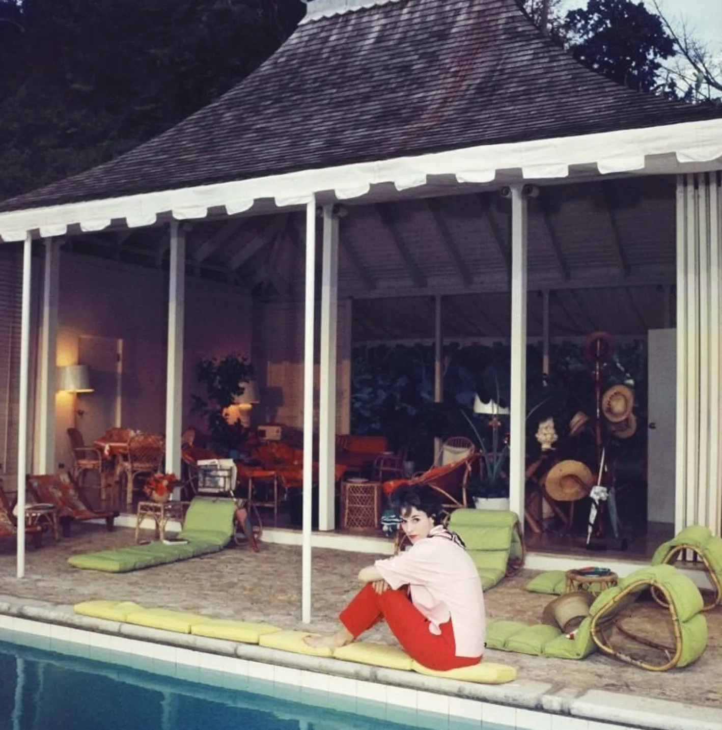 Babe Paley Oversize C Print Framed in White by Slim Aarons