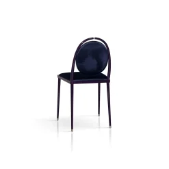 Balzaretti Chair in Purpurschwarz mit Moiré-Muster von Daniel Nikolovski & Danu Chirinciuc für KABINET, 2019
