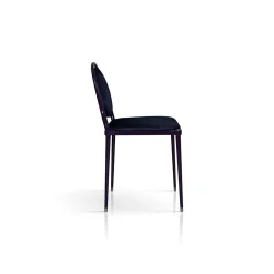 Balzaretti Chair in Purpurschwarz mit Moiré-Muster von Daniel Nikolovski & Danu Chirinciuc für KABINET, 2019