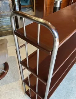 Bauhaus Étagère aus gebogenem Stahl & Blech, 1930er