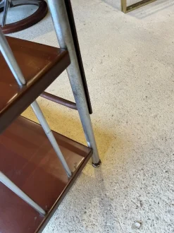Bauhaus Étagère aus gebogenem Stahl & Blech, 1930er