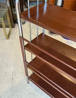 Bauhaus Étagère aus gebogenem Stahl & Blech, 1930er
