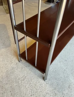 Bauhaus Étagère aus gebogenem Stahl & Blech, 1930er