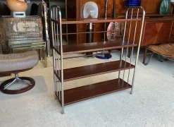 Bauhaus Étagère aus gebogenem Stahl & Blech, 1930er