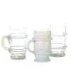 Becher aus Milchglas, 3 . Set