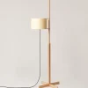 Beige TMM Stehlampe aus Buchenholz von Miguel Milá