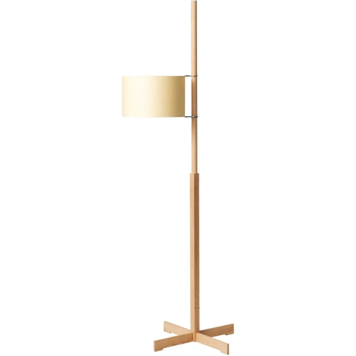 Beige TMM Stehlampe aus Buchenholz von Miguel Milá