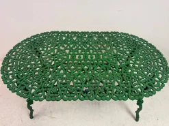 Belgischer Vintage Gartentisch mit Stühlen von De Puydt, 1950er, 5er Set