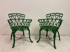 Belgischer Vintage Gartentisch mit Stühlen von De Puydt, 1950er, 5er Set