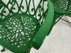 Belgischer Vintage Gartentisch mit Stühlen von De Puydt, 1950er, 5er Set