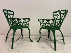 Belgischer Vintage Gartentisch mit Stühlen von De Puydt, 1950er, 5er Set