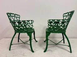 Belgischer Vintage Gartentisch mit Stühlen von De Puydt, 1950er, 5er Set
