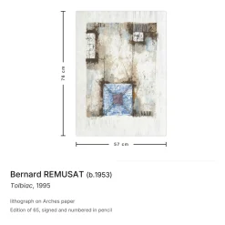 Bernard Remusat, Tolbiac, 1995, Lithographie