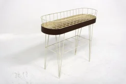 Übertopf aus Metall & Mahagoni, Schweden, 1950er
