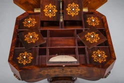 Biedermeier Nähtisch aus Mahagoni, 1850