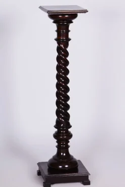 Biedermeier Sockel aus gebeiztem Nussholz, Österreich, 1840er