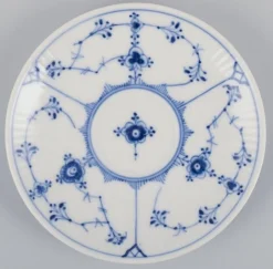 Blaue Kannelierte Kaffeetassen mit Untertassen von Royal Copenhagen, 1960er, 12 Set