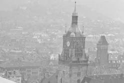 Blick auf das Rathaus von Stuttgart, Deutschland, 1935