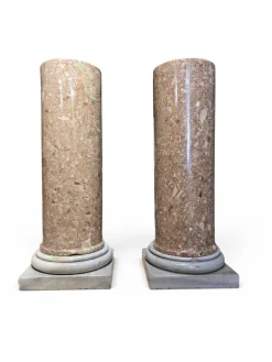 Breccia Marmorsäulen, 1780er, 2er Set