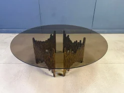 Brutalistischer Couchtisch aus Bronze, 1970er