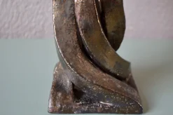 Brutalistischer Vintage Kerzenhalter aus Keramik