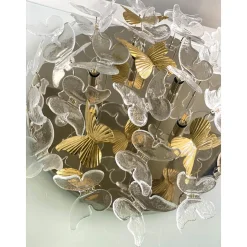 Butterfly Unterputz aus Messing & Muranoglas von Simoeng