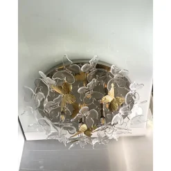 Butterfly Unterputz aus Messing & Muranoglas von Simoeng