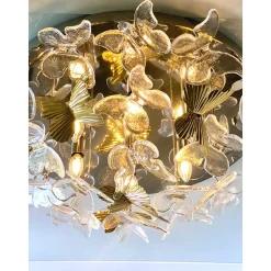 Butterfly Unterputz aus Messing & Muranoglas von Simoeng
