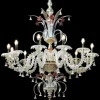 Ca Rezzonico III 12 Leuchten Vergoldeter Kronleuchter & Murano Glas von Aggiolight