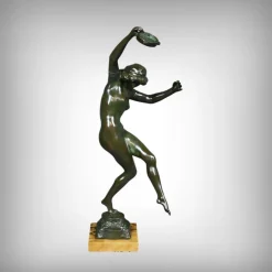 C. Binder, Die Tänzerin mit dem Tamburin, Frühes 20. Jh., Bronze