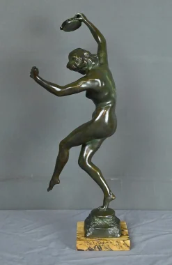 C. Binder, Die Tänzerin mit dem Tamburin, Frühes 20. Jh., Bronze