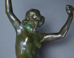 C. Binder, Die Tänzerin mit dem Tamburin, Frühes 20. Jh., Bronze