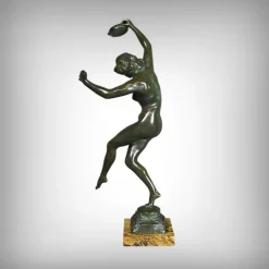 C. Binder, Die Tänzerin mit dem Tamburin, Frühes 20. Jh., Bronze